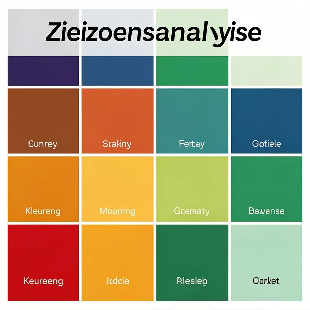 Kleurenpalet voor seizoensanalyse